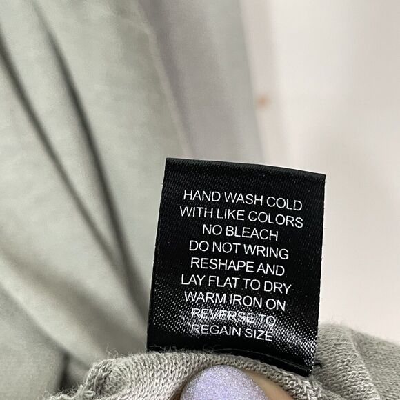 Stella Carakasi Open Front Cardigan S/M Lyocell Cotton Olive Textured Knit - Picture 11 of 11